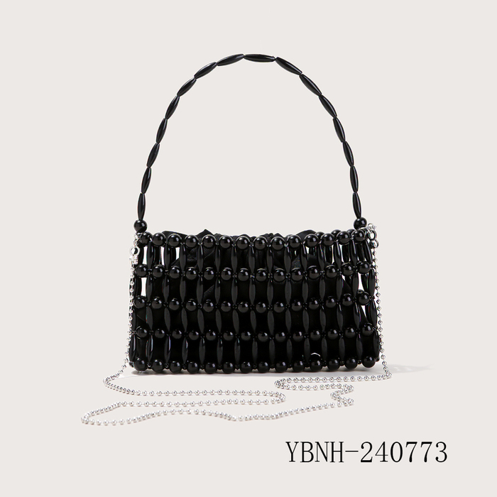 Black Beaded Shoulder Bag