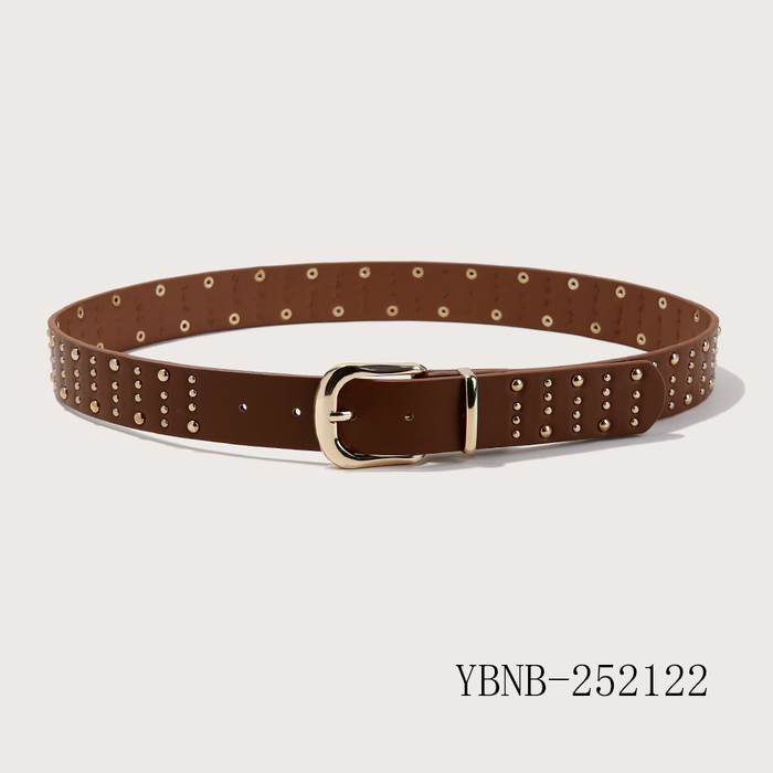 Gold-Studded Brown Belt