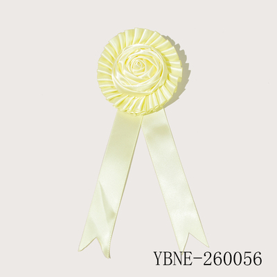 Satin Rose Rosette Brooch
