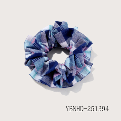 Plaid Pleated Hair Tie