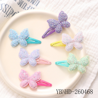 Glitter Butterfly Hair Clips