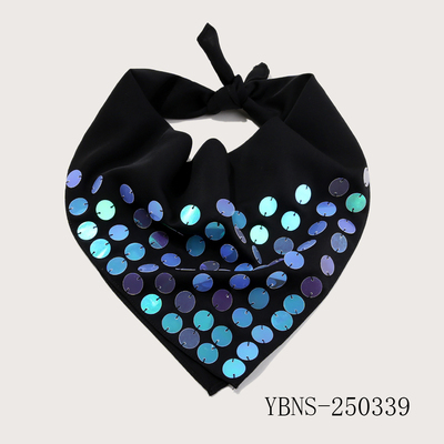 Sequined Small Square Scarf