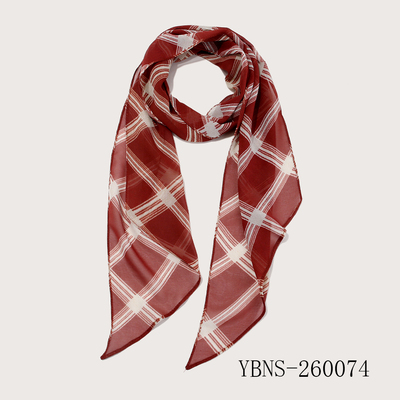 Burgundy Plaid Scarf