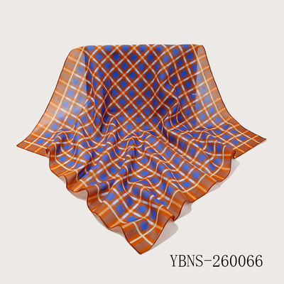 Orange & Blue Plaid Bandana