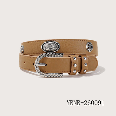 Boho Studded Brown Belt