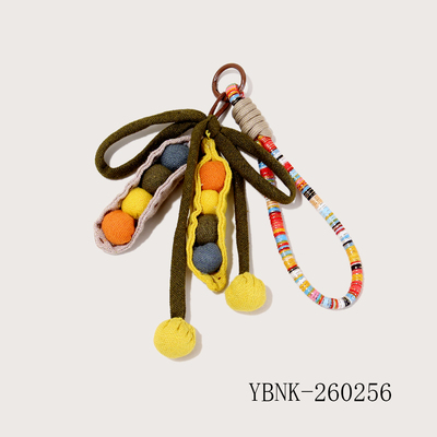 Pea Pod Fabric Keychain