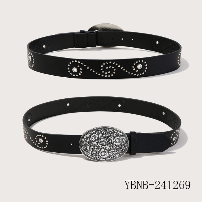 Vintage Metal Belt With Big Buttons