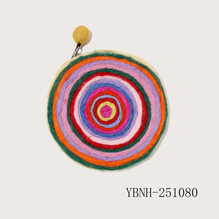 Round Felt Coin Purse