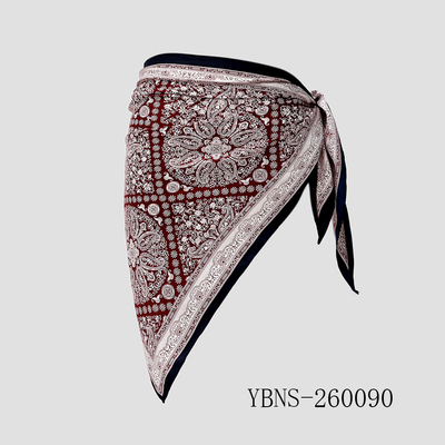 Red Paisley Triangle Scarf